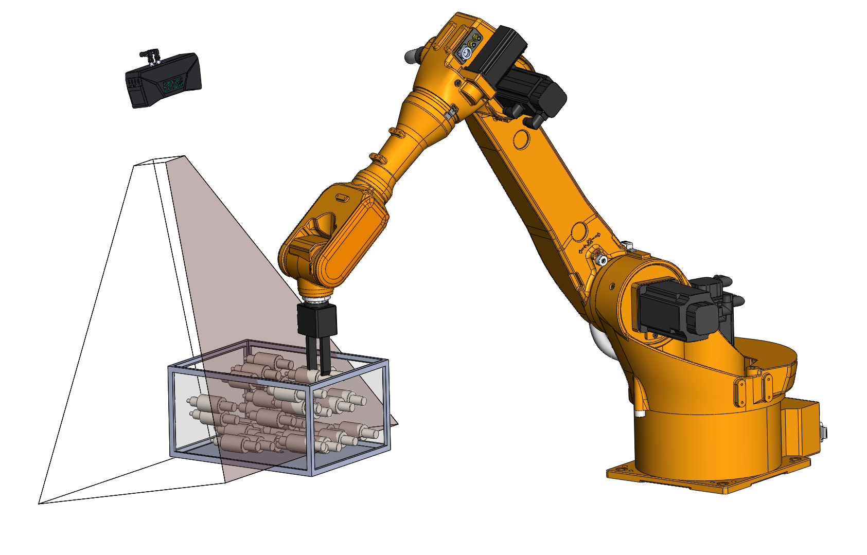 AI+3D无序抓取工作站