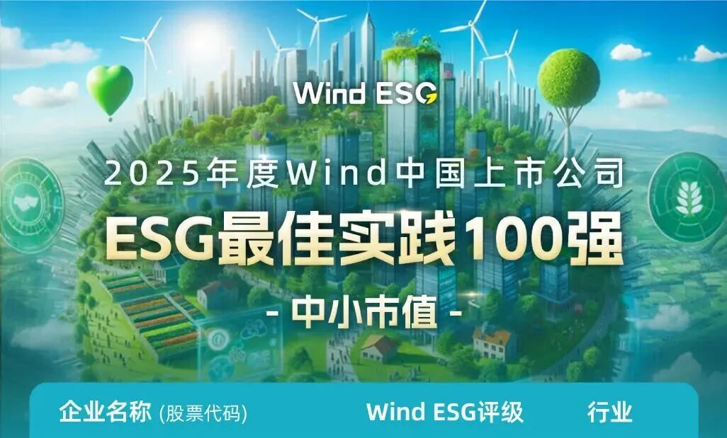 埃斯顿荣登2025年度Wind中国上市公司ESG最佳实践100强榜单！